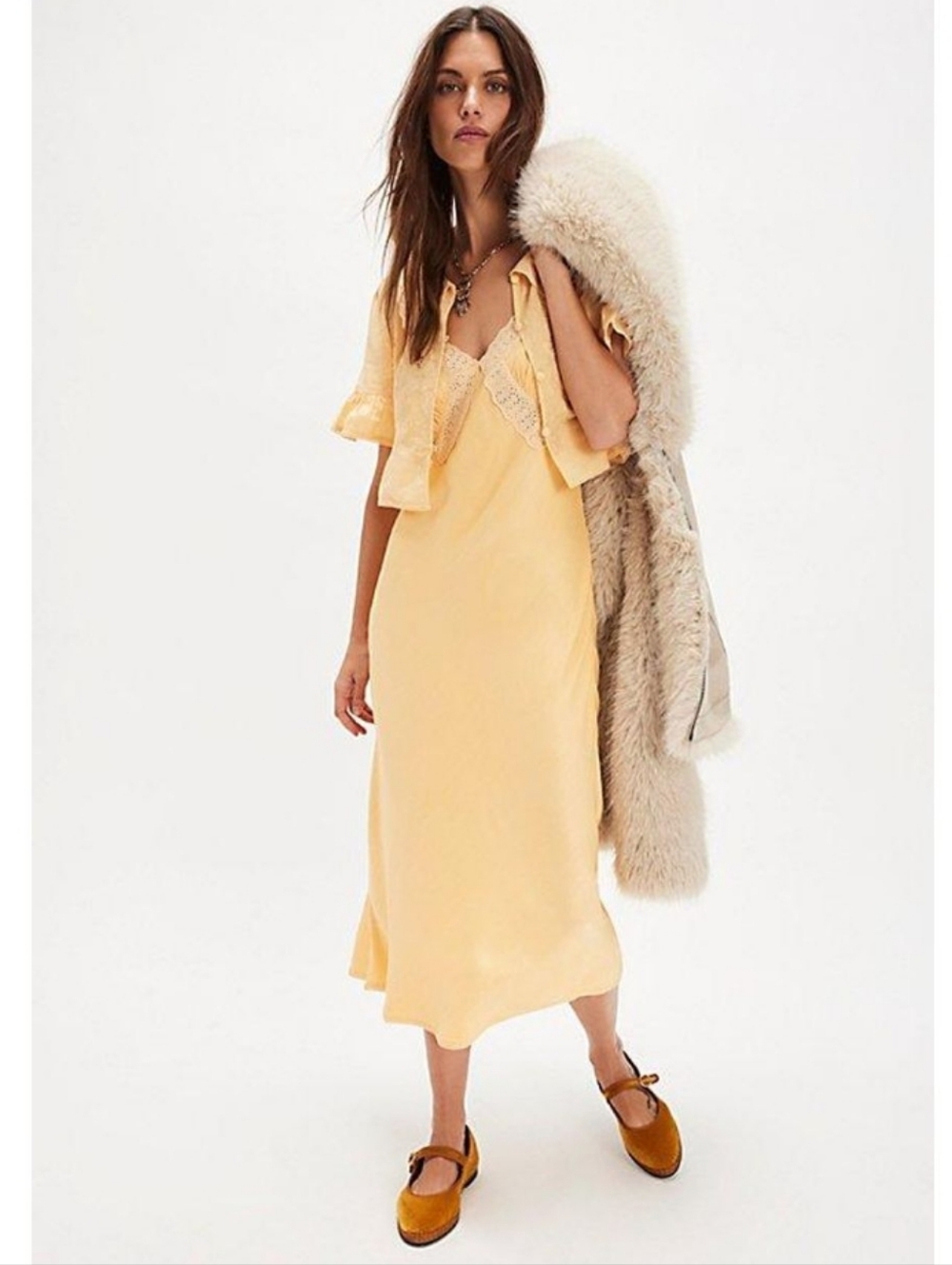 NWT Free People Sweet Tea Midi Dress And Top 2 Piece Set